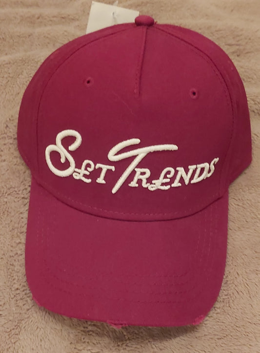 Distressed Burgandy S£T TR£NDS Cap