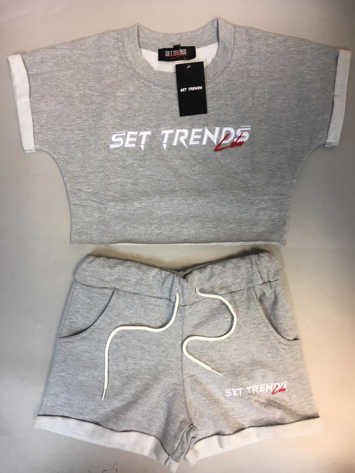 Signature Grey 2 Piece Shorts Set